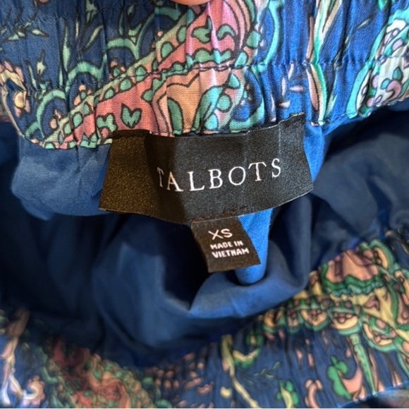 Talbots Paisley Blue and Green Women's Skirt size XS - Picture 2 of 9